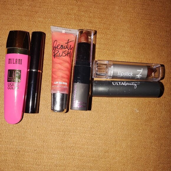 Lot Of 6 Lipsticks & Lip Glosses Milani Victoria Secret Ulta Beauty -NEW - Picture 2 of 3